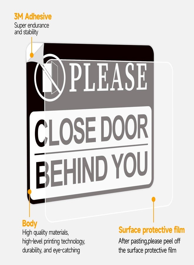LUHIMO Please Close Door Behind You Sign, Self Adhesive Vinyl Close The Door Stickers, Keep Closed Sign for Home Office Business Hospital Restroom School - Image 4